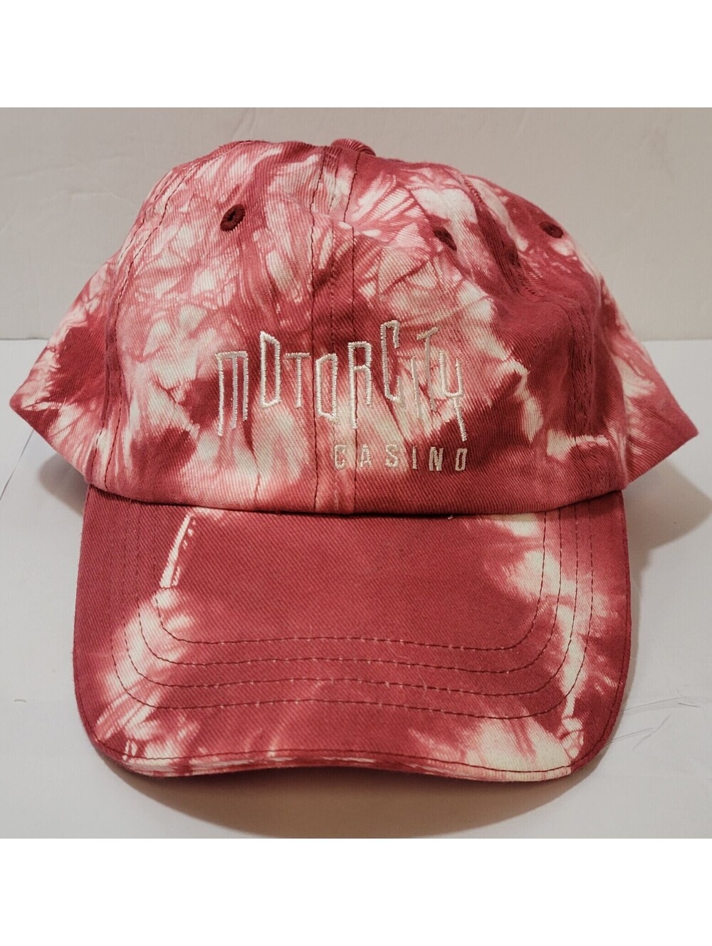 MotorCity Casino Red/White Embroidered Adjustable Strapback Hat Cap Hit Wear